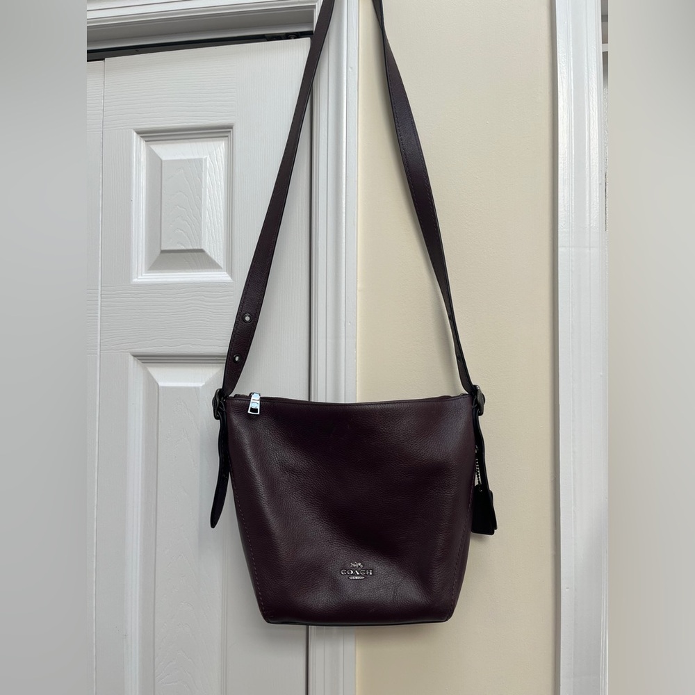 Coach Deep Brown Leather Shoulder Bag